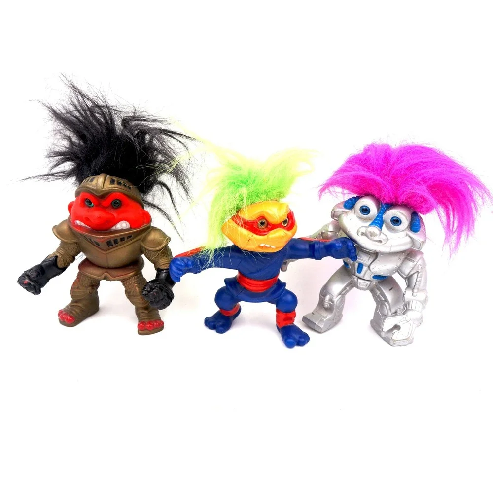 Vintage 1992 Battle Trolls Lot 13 Hasbro Trollminator Super Troll Sgt Cyborg - Picture 9 of 14